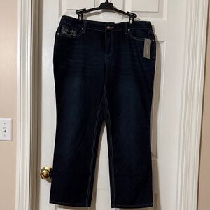 Christopher & Banks Dark Indigo Straight Leg Jeans
